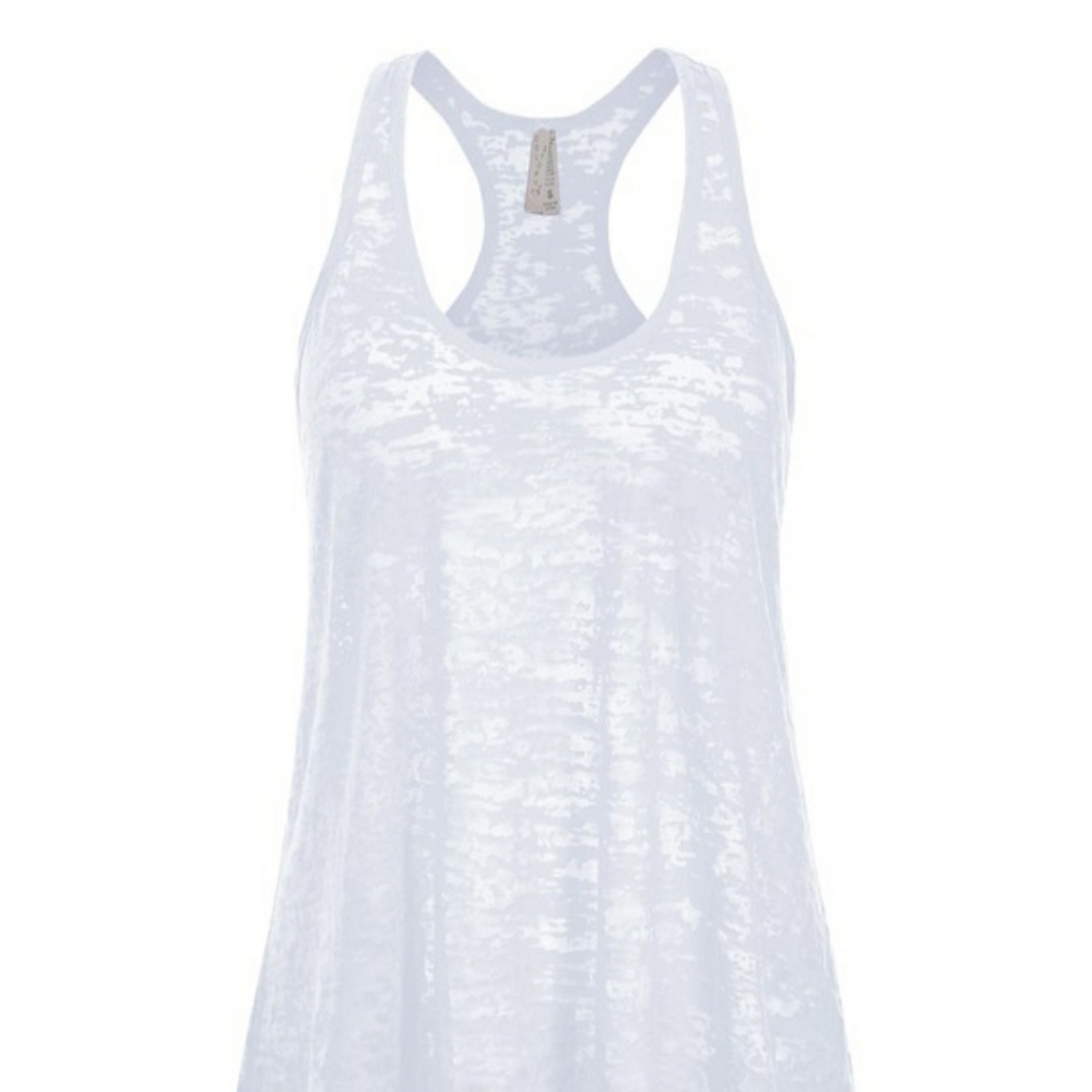 Women's Loose Fit Sheer Racerback Tank Top